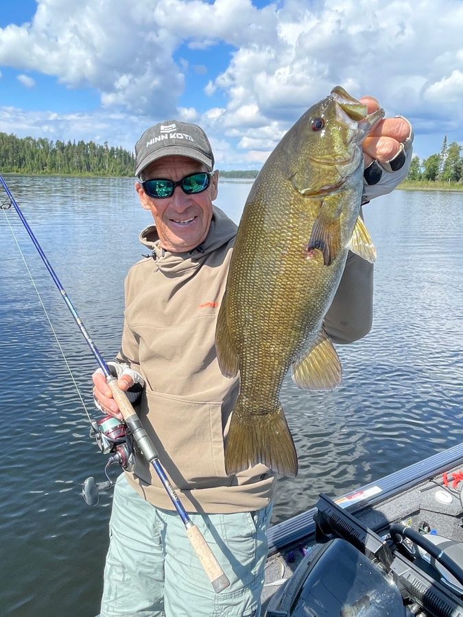 Smallmouth bass caught on a summer afternoon