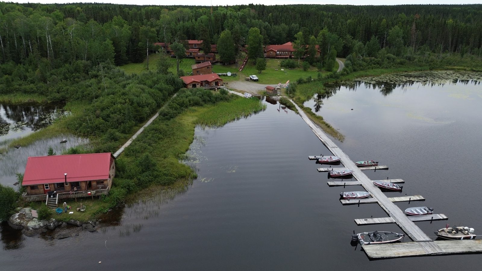 Quiet, untouched water on the Woman River Chain of Lakes