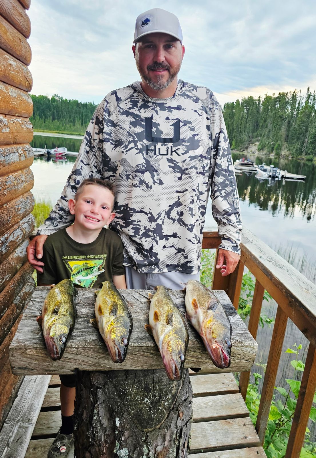 Family walleye limit at the lodge